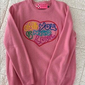 MC2 Saint Barth Pink Sweater with Colorful Heart Design